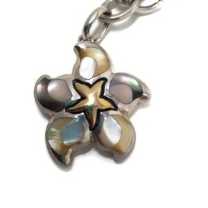 Eric Grossbardt 18k Gold/Sterling Silver MOP Inlay Star Fish Charm Link Bracelet